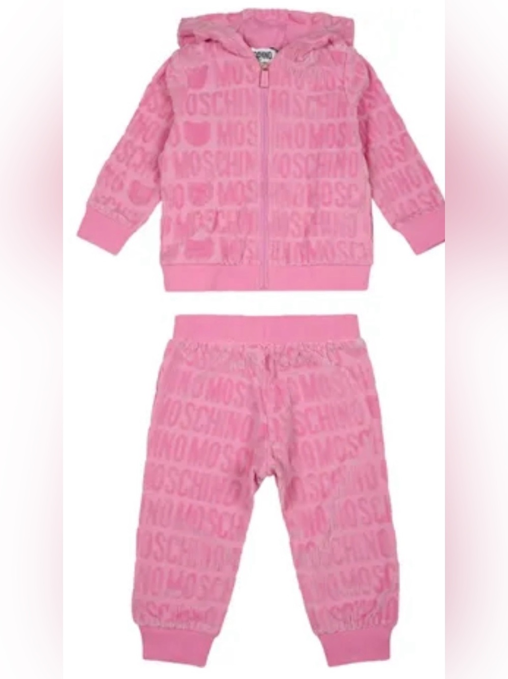 Moschino Kids Logo-Pattern  Velour Tracksuit